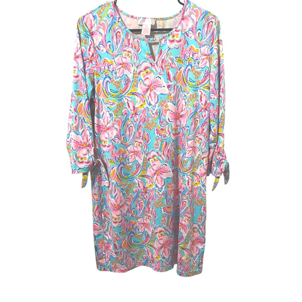 💙Stella Parker Floral Pink and Blue Swim Cover-Up - Picture 2 of 6